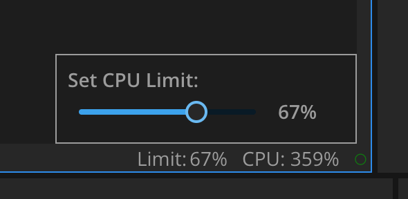 Quick cpu performance slider