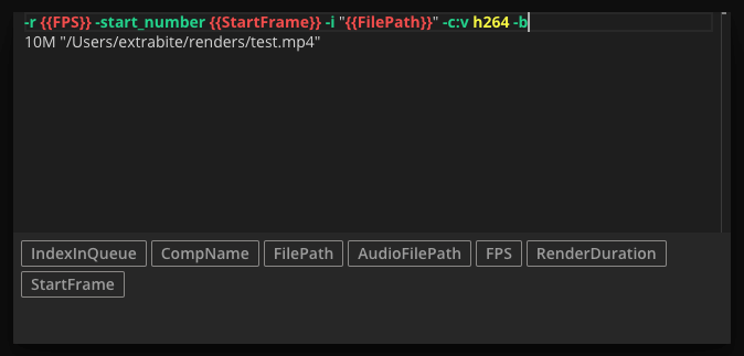 Custom FFmpeg Command Editor